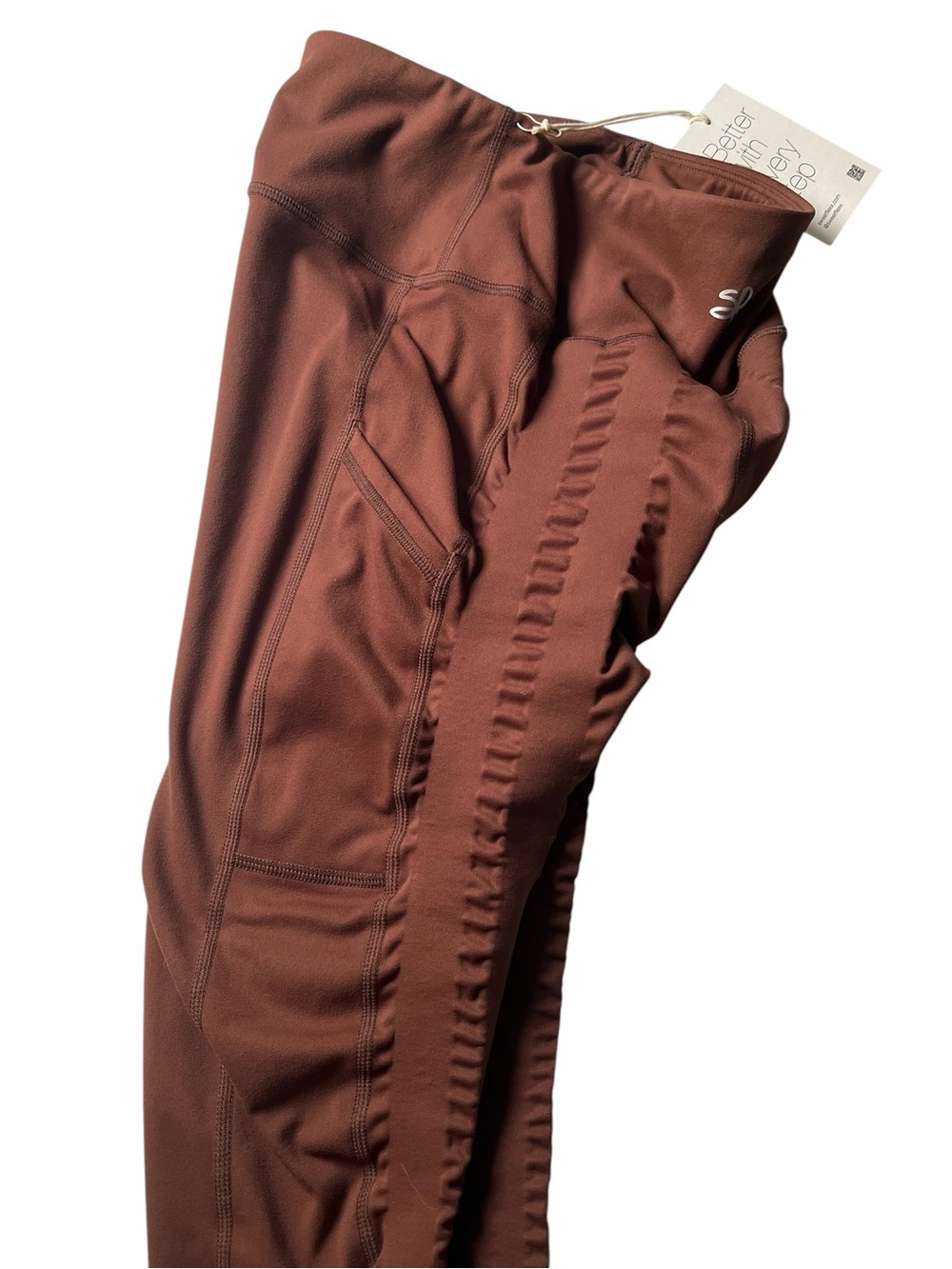 NWT Sweetflexx Booty Band Resistance Leggings in Hot Chocolate Size 4 - Picture 7 of 9